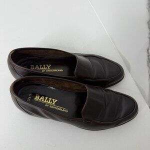 Bally of Switzerland Dante Size 7 Men’s Handcrafted Leather Loafers Shoes Brown